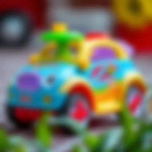 A colorful electric car toy for children