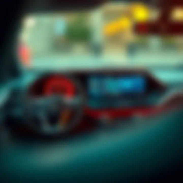 Electric vehicle dashboard showcasing technology