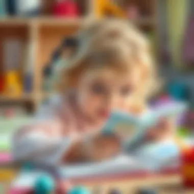 A child exploring creativity with an Elsa notebook