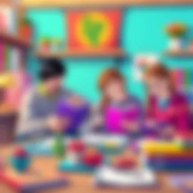 Illustration of parents and educators using Elsa notebooks effectively