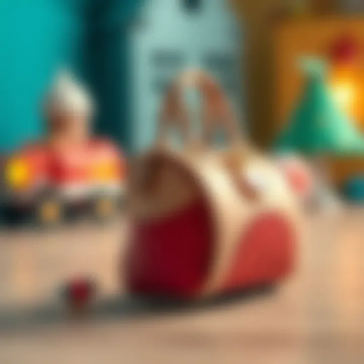 A close-up of the features of the Elsa bag