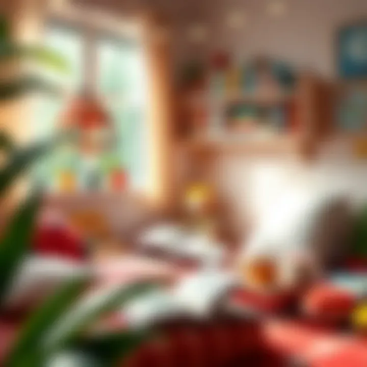 Cozy Reading Nook A cozy reading nook filled with educational books for children