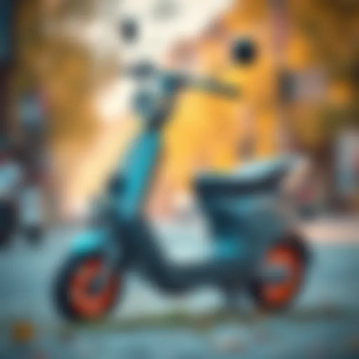 Environmentally friendly features of electric scooters illustrated