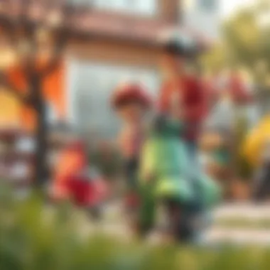 Family choosing the right scooter for their child