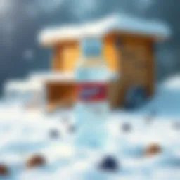 Innovative frozen water bottle design showcasing efficiency