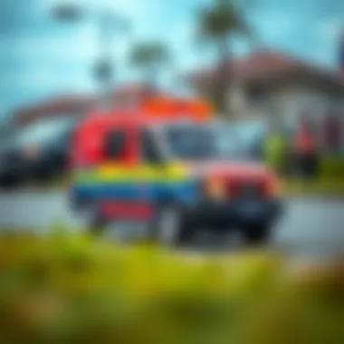 A gendarmerie vehicle toy supporting community awareness