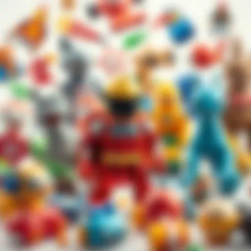 The Evolution of Toy Design A collage illustrating the evolution of toy design over the years