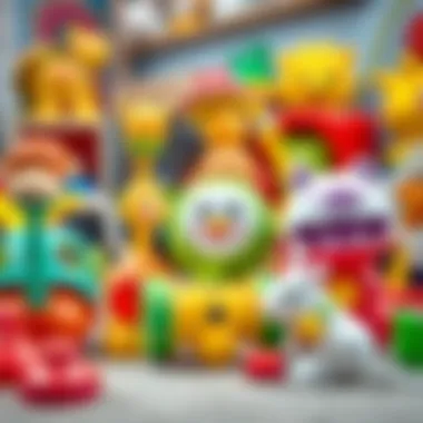 A vibrant assortment of active baby toys promoting physical play.