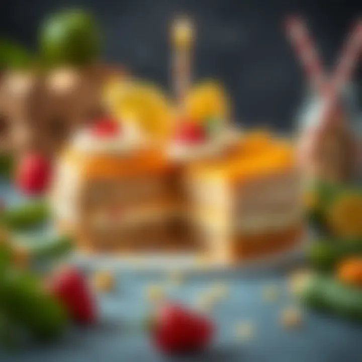 Healthy ingredients for a birthday cake