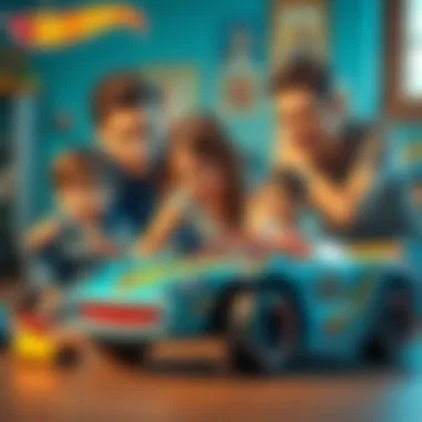 Families engaging in playtime with Hot Wheels, emphasizing fun and learning