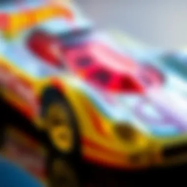 A close-up of a unique, rare Hot Wheels car reflecting its collectible value