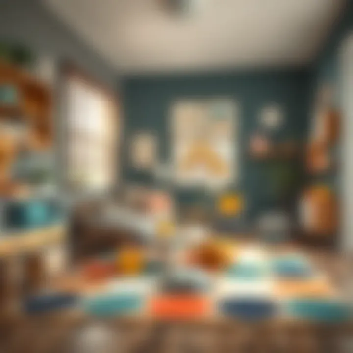 Beautifully decorated room featuring an Ikea children's rug