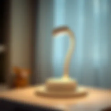 Ikea Night Lamp on Bedside Table Stylish rechargeable night lamp on a bedside table with soft lighting