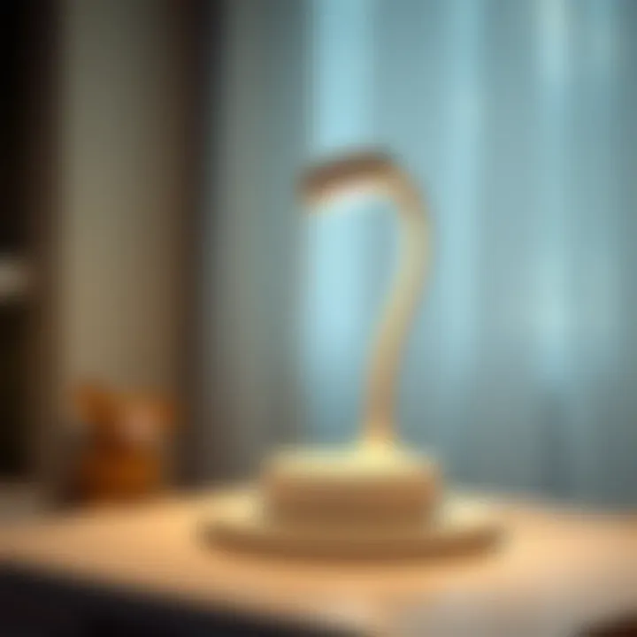 Ikea Night Lamp on Bedside Table Stylish rechargeable night lamp on a bedside table with soft lighting