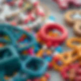 A colorful array of beads and jewelry-making tools