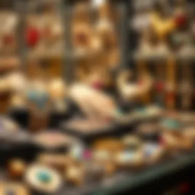 An assortment of completed jewelry pieces displayed