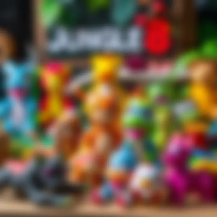 Vibrant Jungle 8 toys displayed prominently