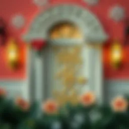 Elegant door decoration set showcasing intricate designs