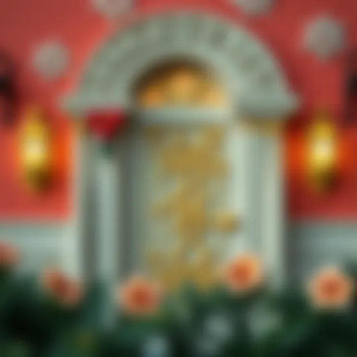 Elegant door decoration set showcasing intricate designs