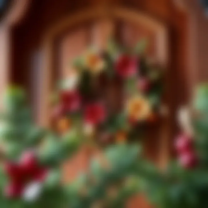 Gorgeous seasonal door wreath made from natural materials