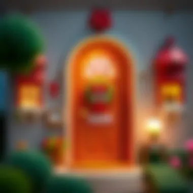 Stylish door embellishments adding charm to home entrance