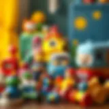 Colorful Kaplan misket toys arranged playfully