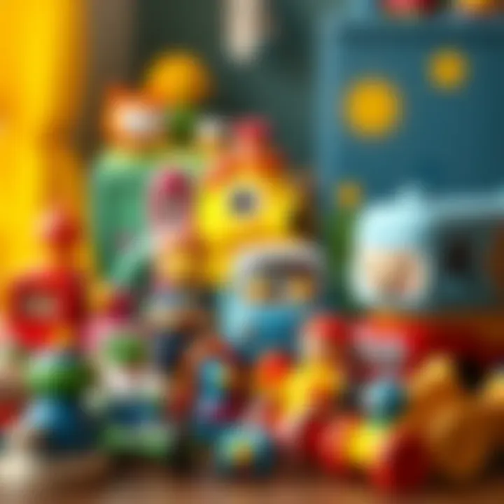 Colorful Kaplan misket toys arranged playfully