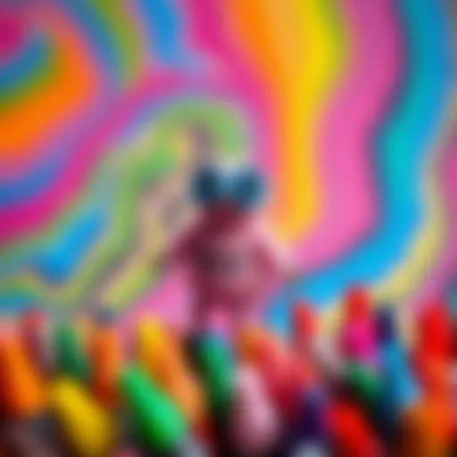 Vibrant artistic creations using felt-tip markers