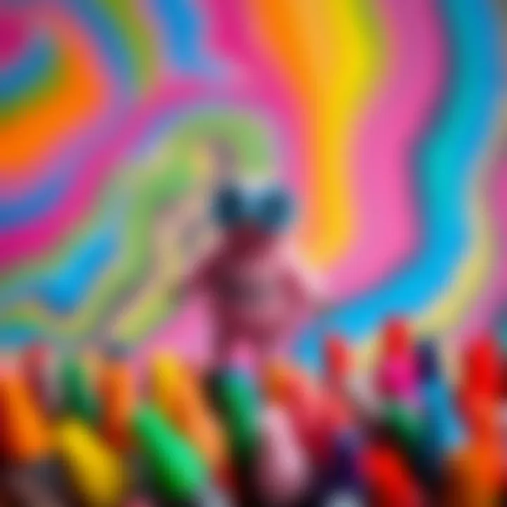 Vibrant artistic creations using felt-tip markers