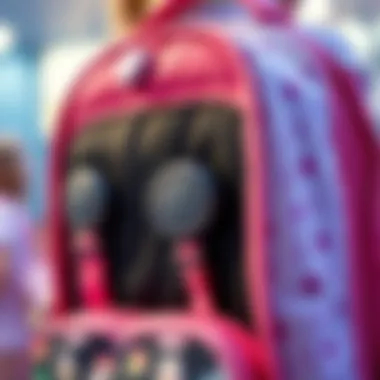 Close-Up on Safety Features Close-up of safety features on a backpack for girls