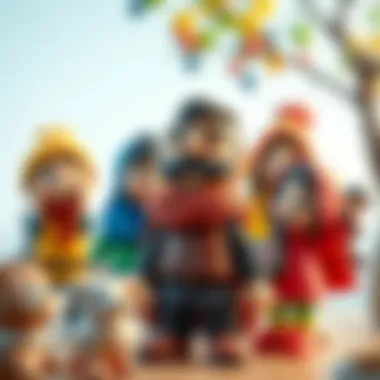 The Value of Friendship in Kral Şakir An artistic representation of Kral Şakir surrounded by friends, emphasizing friendship and social skills.