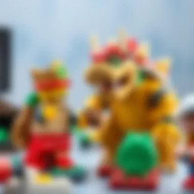 Creative play with Lego Bowser in action