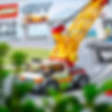 A close-up of the assembly instructions for the LEGO City Mobile Crane, highlighting its educational aspects.