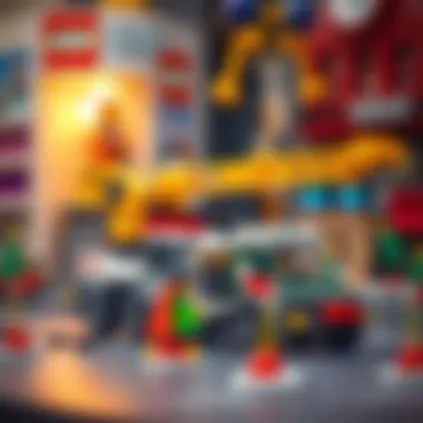 Display of the LEGO City Mobile Crane set in a creative play scene, illustrating imaginative possibilities.