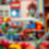 An overview of the LEGO City Mobile Crane set showcasing its vibrant colors and intricate details.