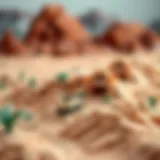 Intricate Lego Dune set showcasing desert landscapes