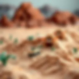 Intricate Lego Dune set showcasing desert landscapes