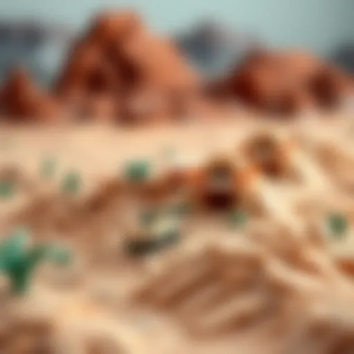 Intricate Lego Dune set showcasing desert landscapes