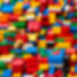 Colorful Lego blocks arranged creatively