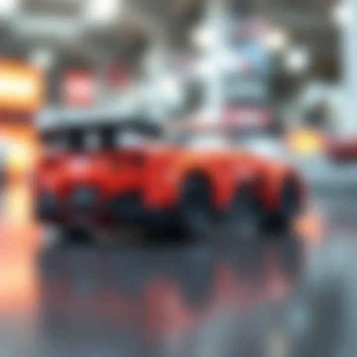 Close-up view of the Lego Speed Champions Nissan GT-R Nismo showcasing intricate details