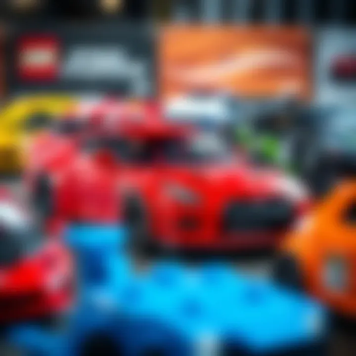 Lego Speed Champions Nissan GT-R Nismo displayed alongside other Speed Champions models