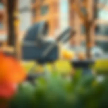 Luxury stroller showcasing premium features