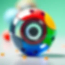 Colorful magnetic ball showcasing its unique design