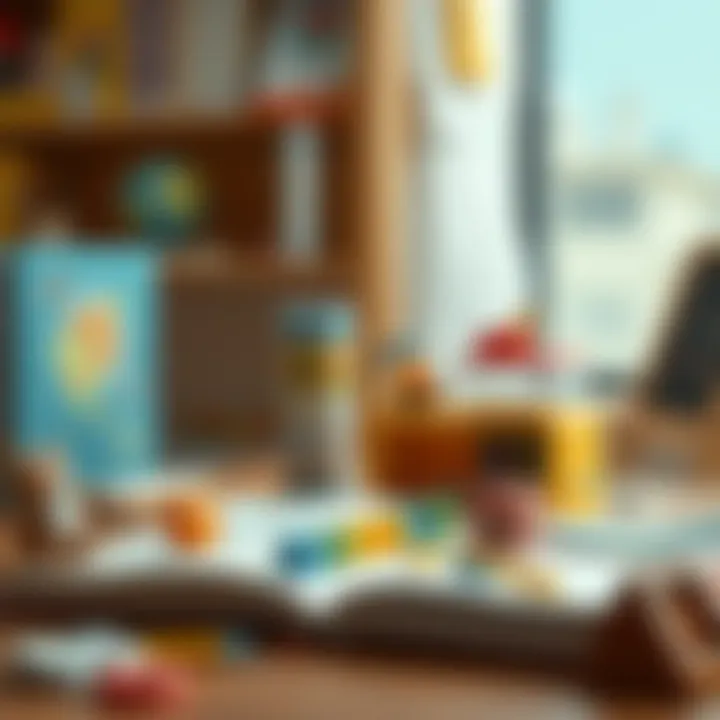 Illustration of educational materials for kids