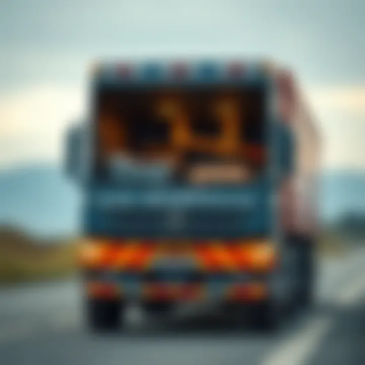 A close-up of the cargo area of a mega truck displaying its capacity and versatility