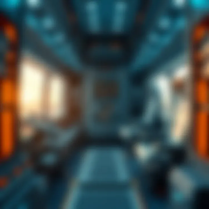 An interior view of a mega truck highlighting advanced technology and comfort features