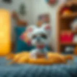 A tiny dog breed sitting on a plush cushion, exuding charm