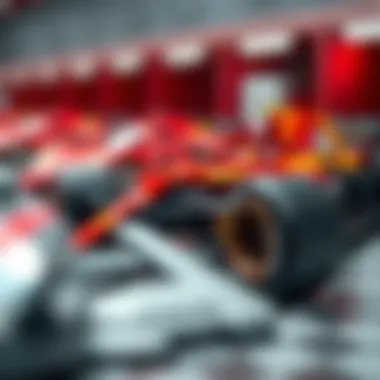 Innovative Technology in Modern Racing A close-up of innovative technology in modern race cars