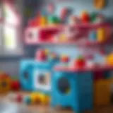 Colorful kitchen toys inspiring imaginative play