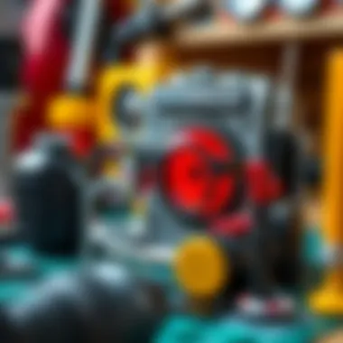 Close-up of optics tools demonstrating principles of vision